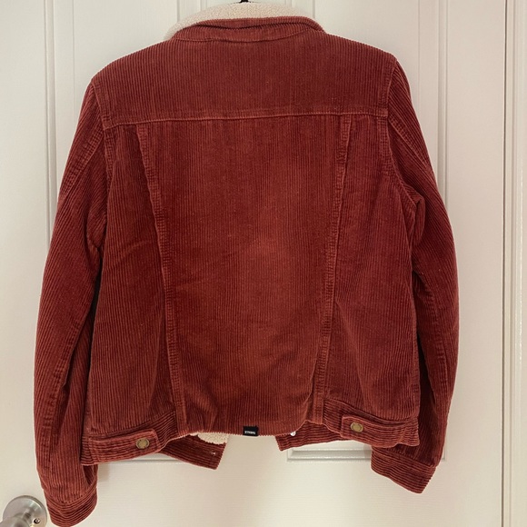 Thrills Bianca cord jacket in dark red - Picture 6 of 8
